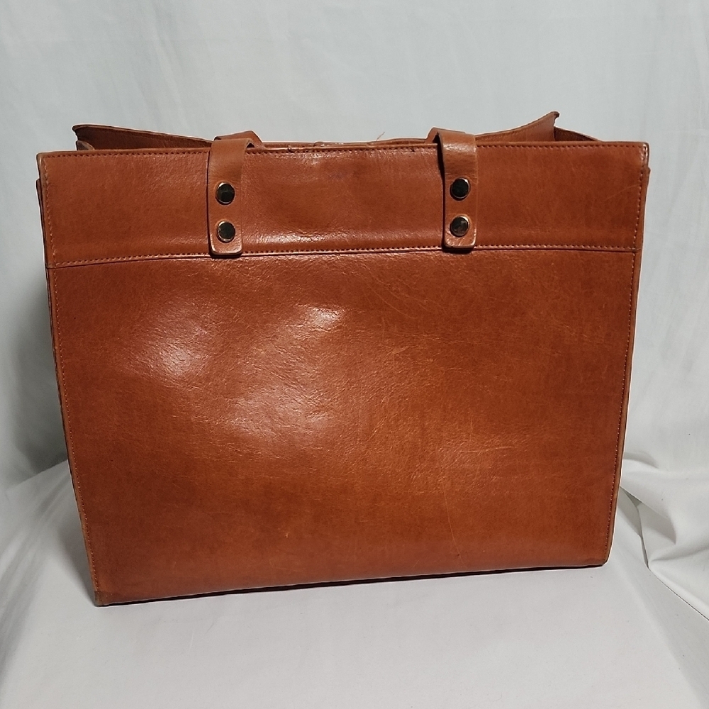 Mark & Graham Rich Brown Leather Briefcase - Picture 2 of 8